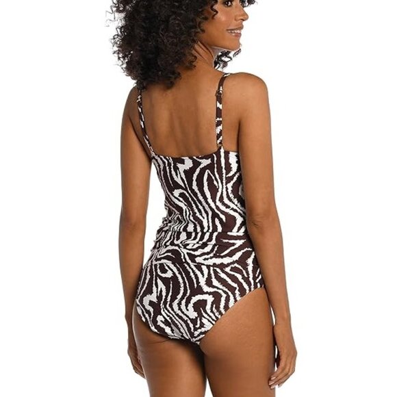 NWT La Blanca Women's Lingerie Strap Tankini Swimsuit Top Sizes 4-10 $100 LLL115 - Picture 2 of 3